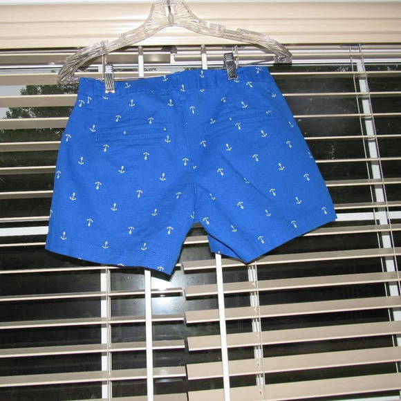 NWT OLD NAVY Blue White Anchor Shorts Size 0 - Picture 2 of 4